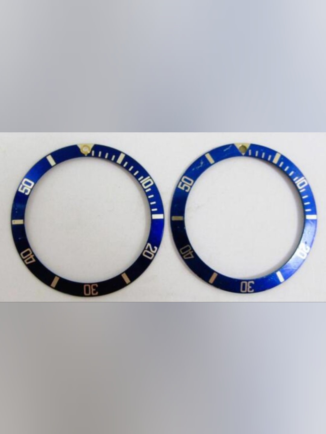 Two Authentic Rolex Submariner 16613 16803 16808 16818 Blue Watch Bezel Inserts